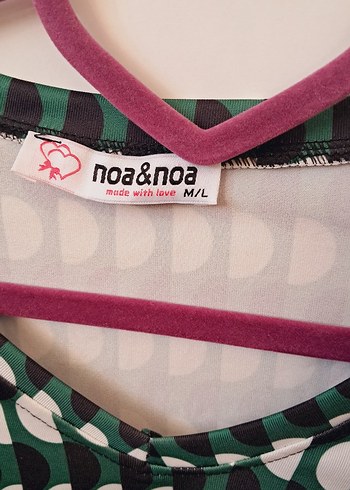 V Yaka Uzun Kollu Yeşil Baskılı Bluz - Görsel 5