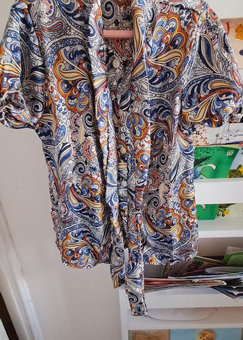 Bohem Desenli Kısa Kollu Gömlek - Görsel 3