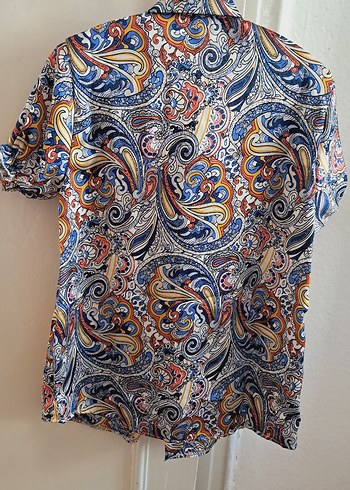 Bohem Desenli Kısa Kollu Gömlek - Görsel 4