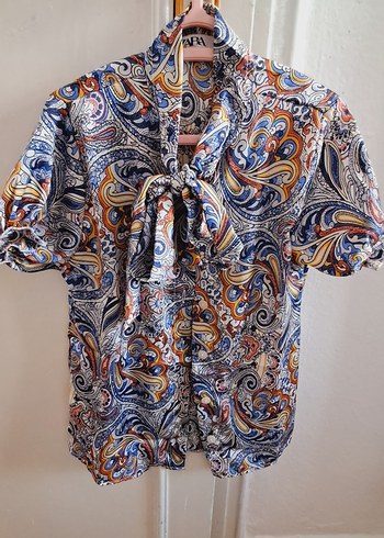 Bohem Desenli Kısa Kollu Gömlek - Görsel 6