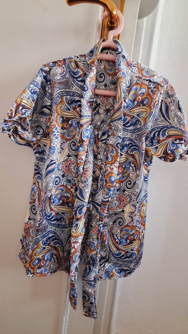 Bohem Desenli Kısa Kollu Gömlek - Görsel 2