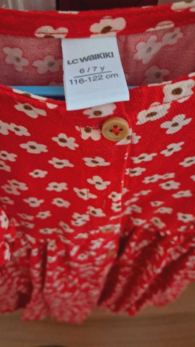 Kız Çocuk Renkli Çiçekli Uzun Kollu Elbise - Görsel 4