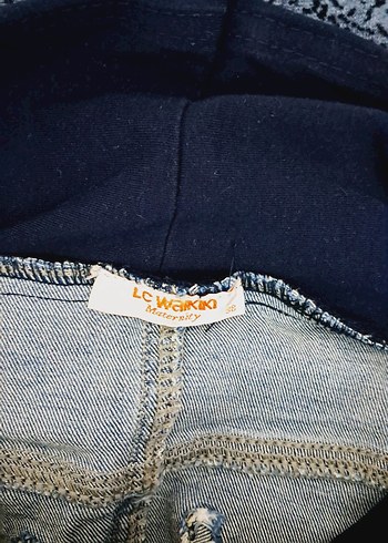 Beli Kemerli Mavi Hamile Kot Etek - Görsel 4