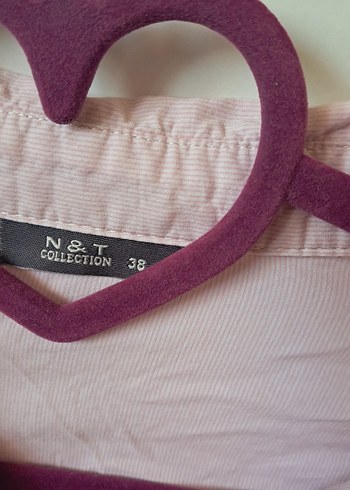 Pembe Keten Uzun Kollu Düğmeli çıtçıtlı Gömlek - Görsel 3