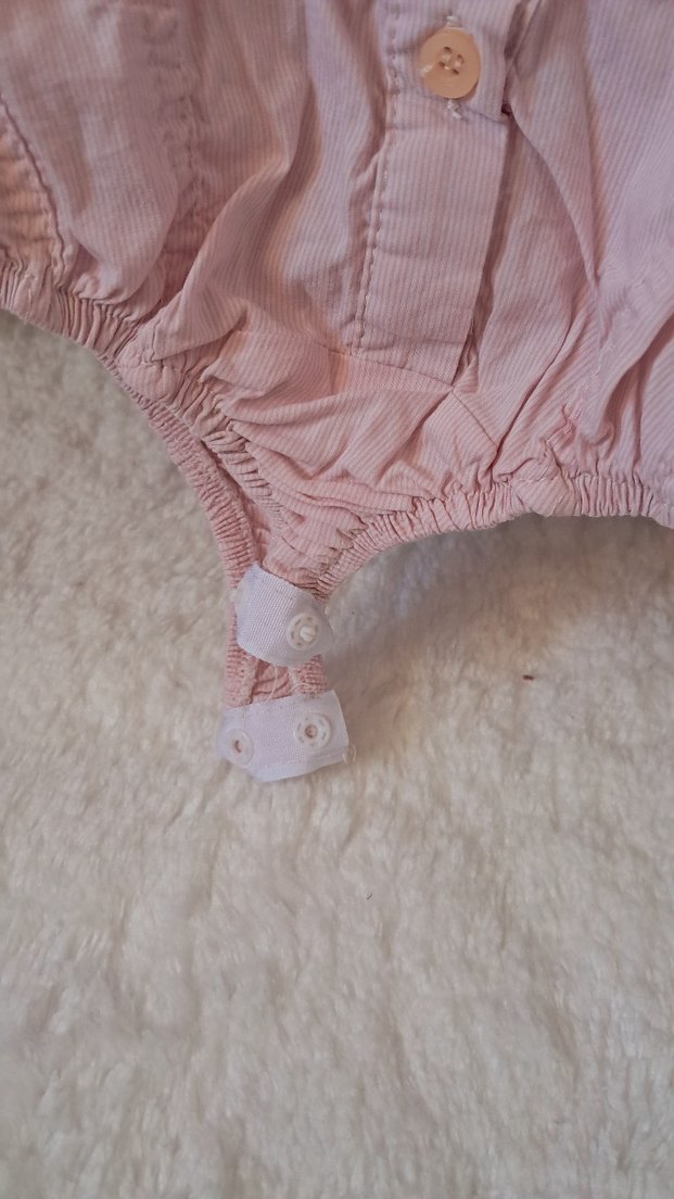 Pembe Keten Uzun Kollu Düğmeli çıtçıtlı Gömlek - Görsel 2