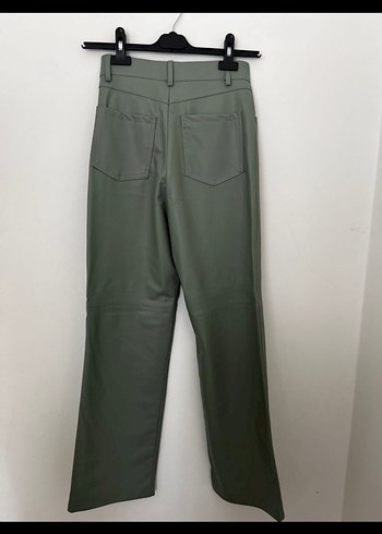 xs Beden Acık yesil deri pantolon zara
