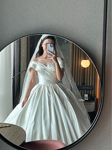 BEYAZ SATEN GELİNLİK - Görsel 2