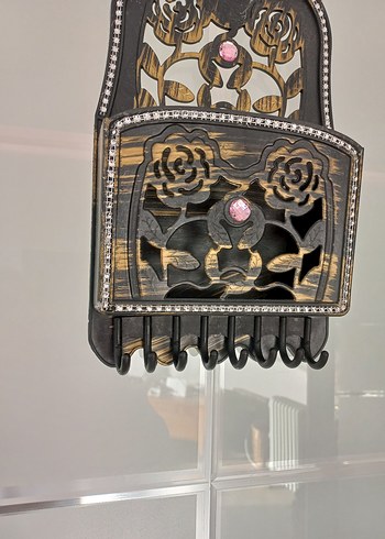 Siyah Taşlı kapı anahtarligi - Görsel 3