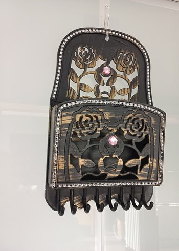 Siyah Taşlı kapı anahtarligi - Görsel 4