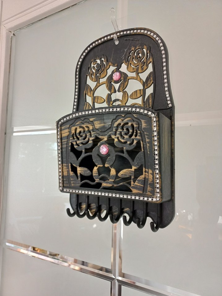 Siyah Taşlı kapı anahtarligi - Görsel 2