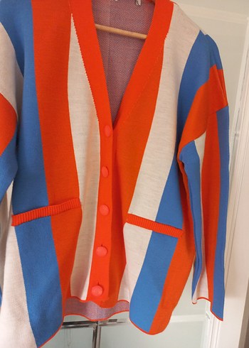 Kadın Çok Renkli Triko Hırka - Görsel 5