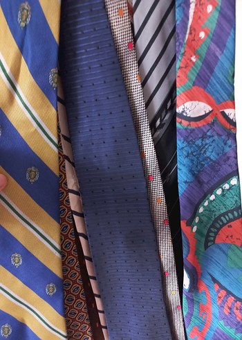 Bohem Çok Renkli Retro Kravat Seti - Görsel 5