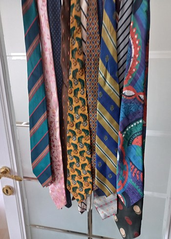 Bohem Çok Renkli Retro Kravat Seti - Görsel 2