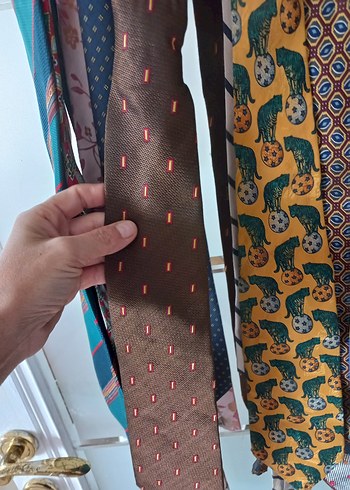 Bohem Çok Renkli Retro Kravat Seti - Görsel 8