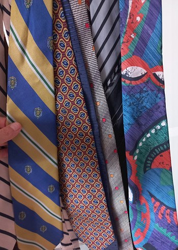 Bohem Çok Renkli Retro Kravat Seti - Görsel 6
