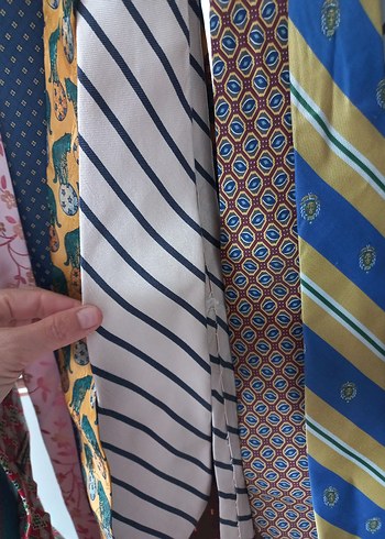 Bohem Çok Renkli Retro Kravat Seti - Görsel 7