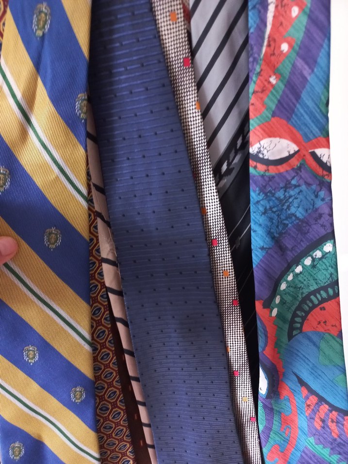 Bohem Çok Renkli Retro Kravat Seti - Görsel 5