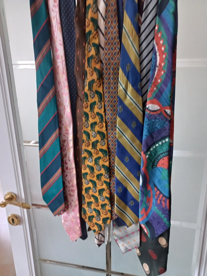 Bohem Çok Renkli Retro Kravat Seti - Görsel 2