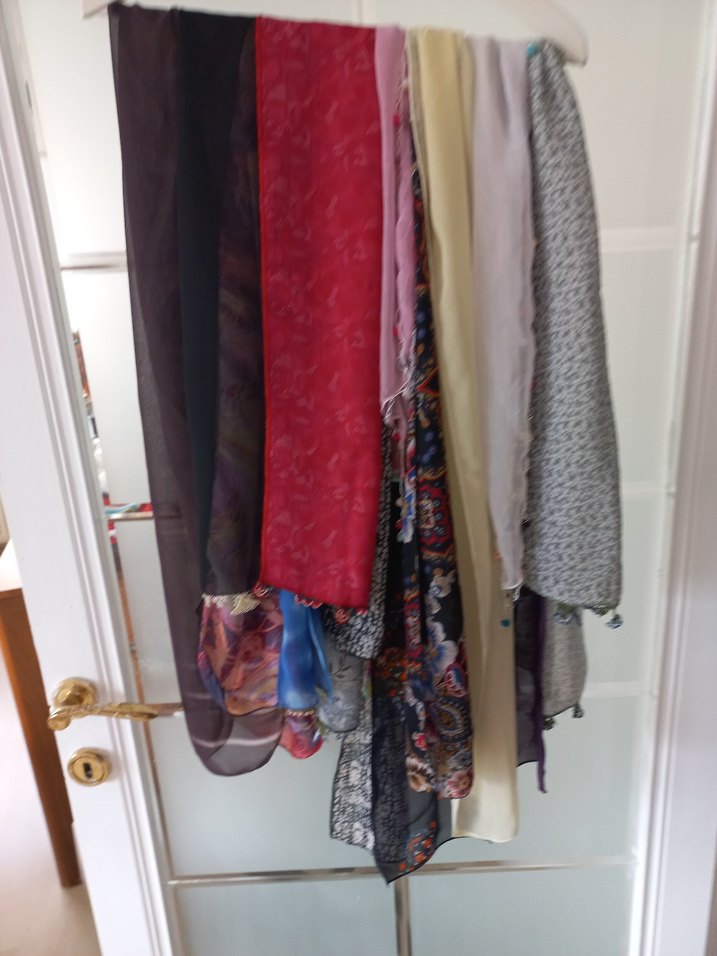 Bohem Çok Renkli Kadın İpek Şal - Görsel 2