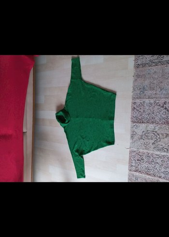 Yeşil Yarım Balıkçı Yaka Kadın Kazak - Görsel 5