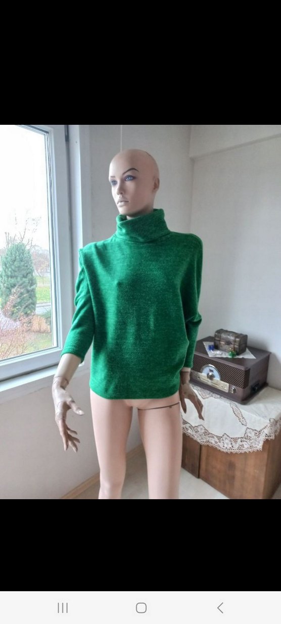 Yeşil Yarım Balıkçı Yaka Kadın Kazak - Görsel 4