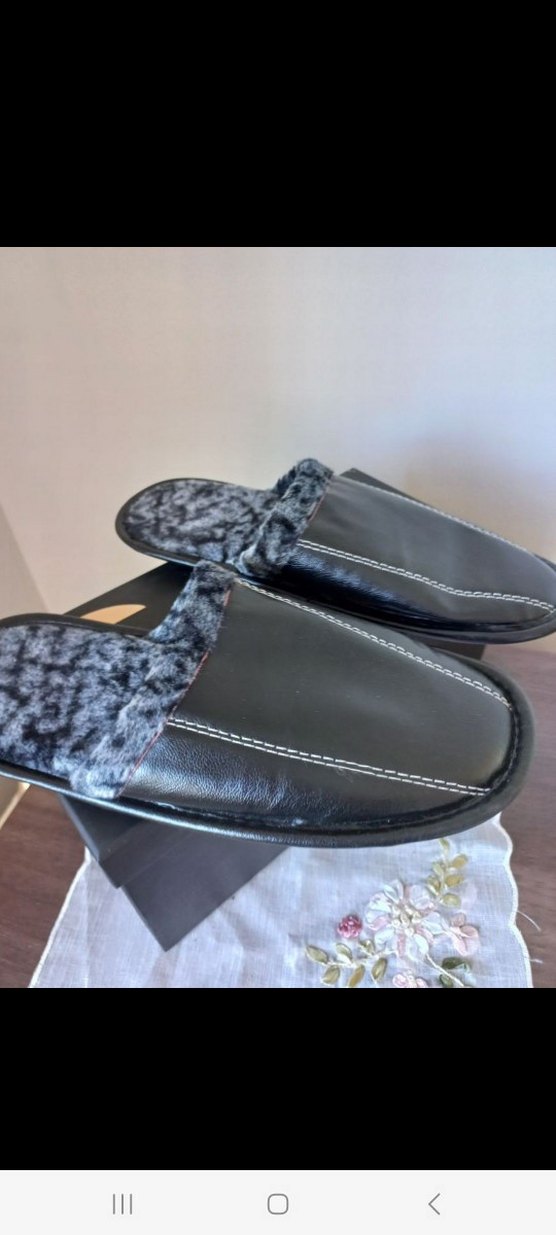 Erkek Siyah Ev Terliği - Görsel 4