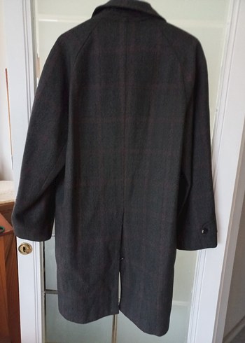 Erkek Gri Yün Düğmeli Midi Klasik pardüsö - Görsel 6