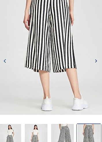 Lcw çizgili capri pantolon