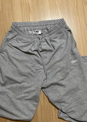 Flaw Gri Rahat Kesim Unisex Eşofman Altı - Görsel 4