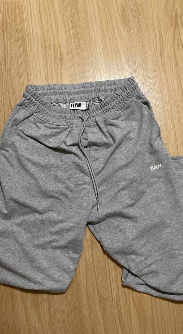 Flaw Gri Rahat Kesim Unisex Eşofman Altı - Görsel 4