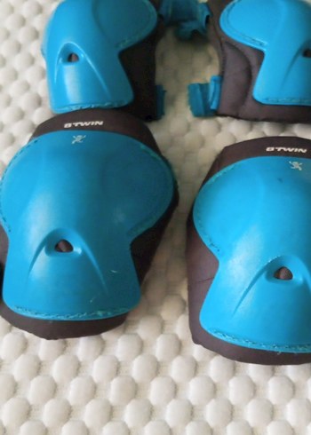 Mavi Biker Diz Koruyucu ve Kask Seti - Görsel 4