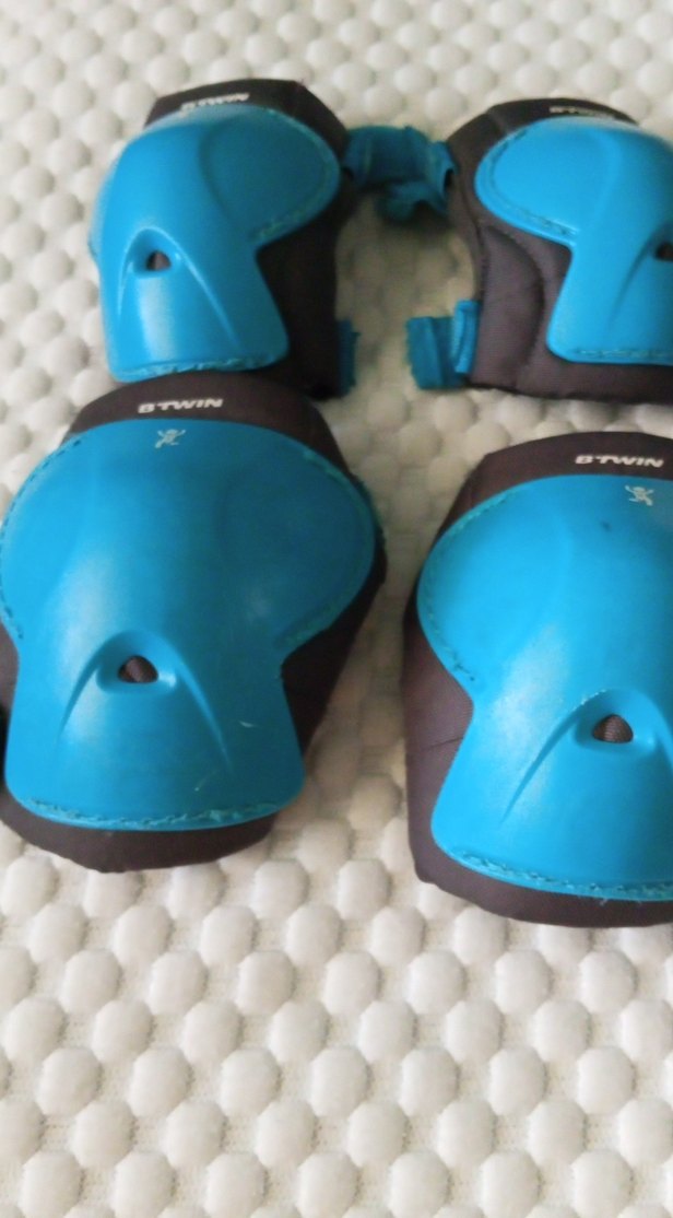 Mavi Biker Diz Koruyucu ve Kask Seti - Görsel 4