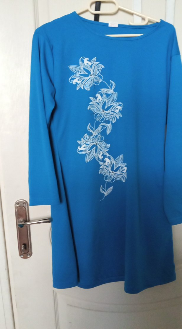 Mavi Baskılı Uzun Kollu deniz haşeması - Görsel 2