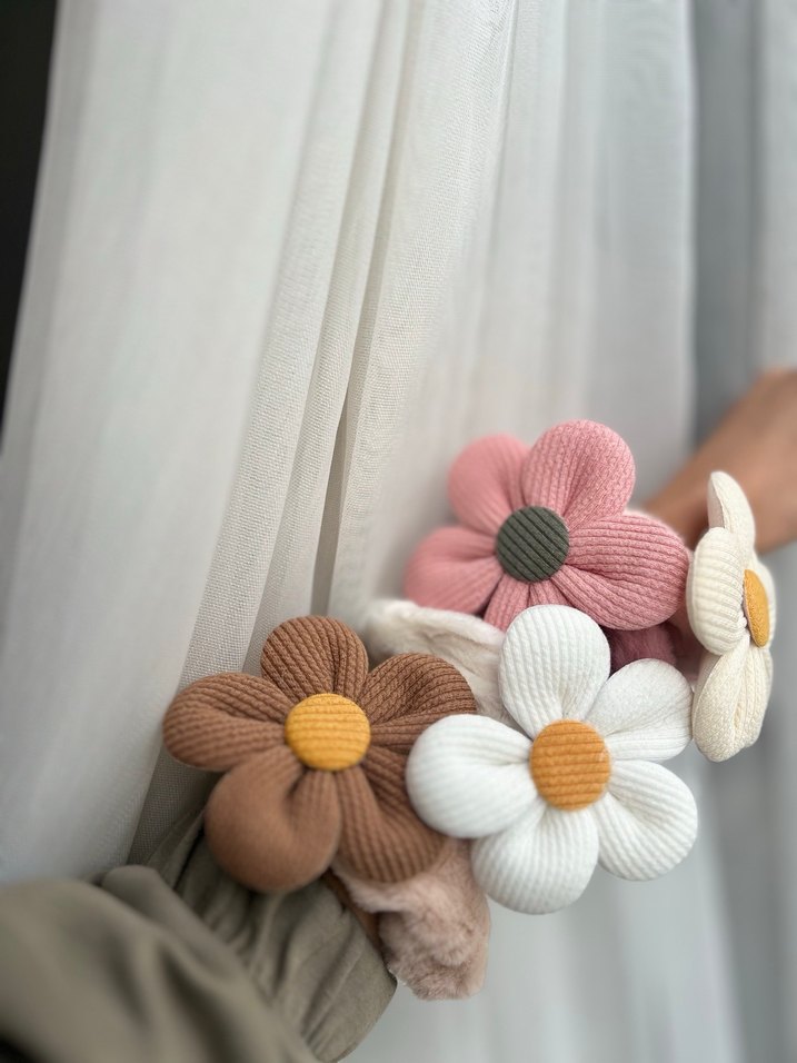 Bohem Çiçek Desenli Elastik Saç Bandı - Görsel 2