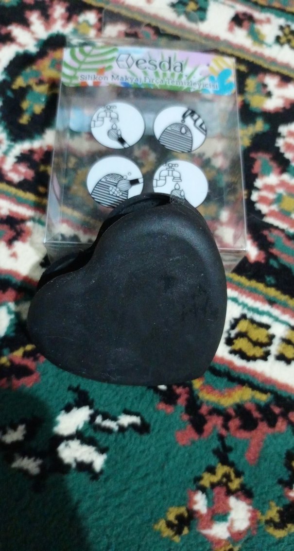 Siyah Silikon Makyaj Fırçası Temizleyici - Görsel 2