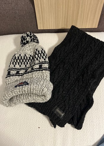 Gri Örgü Superdry erkek  Bere - Görsel 2