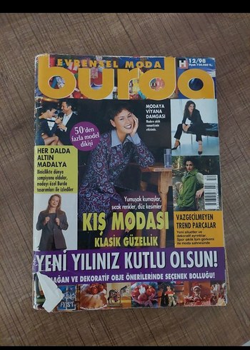 Burda Evresel Moda Dergisi Aralık 1998