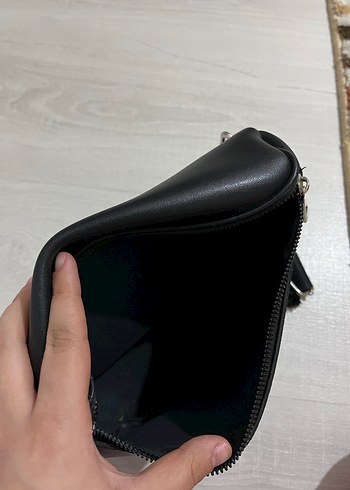 Siyah Balenciaga Deri Kadın Çapraz Çanta - Görsel 2