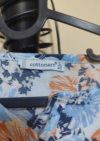 Mavi Çiçekli Uzun Bohem Elbise - Görsel 3