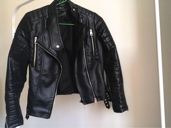 xs Beden Biker deri ceket