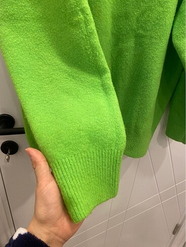 s Beden yeşil Renk Zara oversize kazak