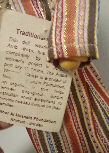 AMMAN'LI KIZ..Kahverengi Saçlı Geleneksel Bebek - Görsel 5