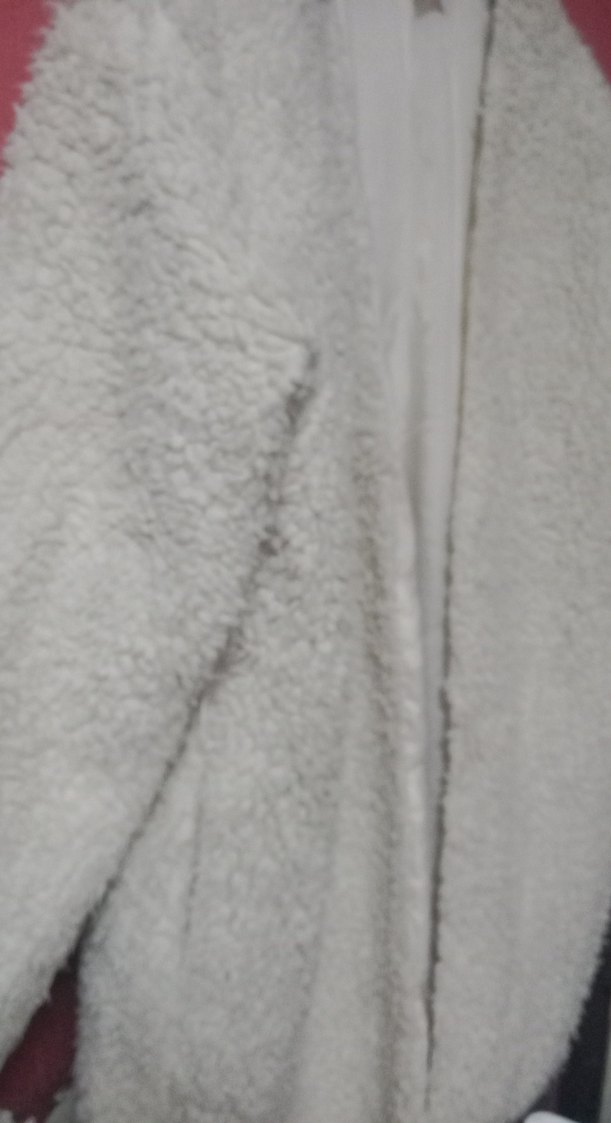 Beyaz Kadın Midi Peluş Kaban - Görsel 3