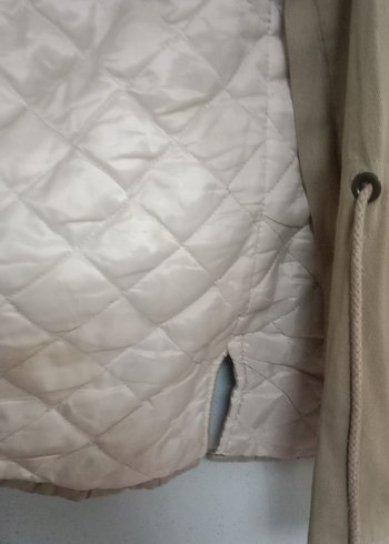 Bej Kürklü Kadın Kışlık Mont - Görsel 4