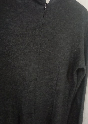 Gri Kadın Uzun Triko TULUM - Görsel 6