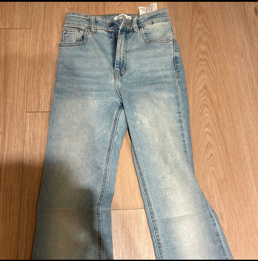 Kadın Açık Mavi Bol Paça Denim Pantolon - Görsel 3