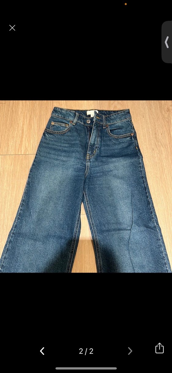 Geniş Kesim Lacivert Kot Pantolon - Görsel 2