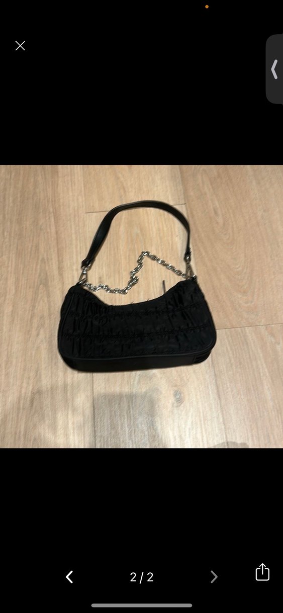 Zincir Detaylı Siyah Gotik Kadın Çanta - Görsel 2