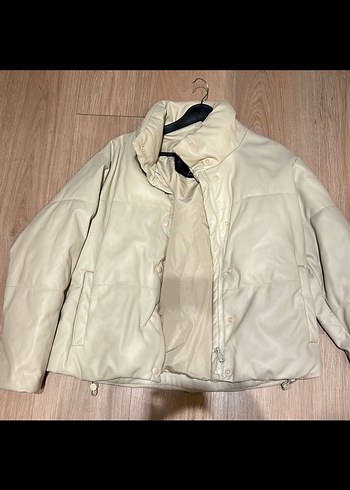 Bej Deri Kadın Ceket - Görsel 2