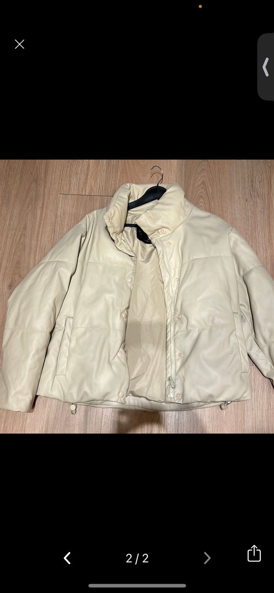 Bej Deri Kadın Ceket - Görsel 2